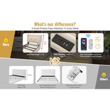 thumbnail of Polsterbett 90x200 mit hydraulischem Stauraum, USB-Anschlüssen, LED-Beleuchtung und Ladefunktion für Smartphone – Beige