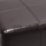 thumbnail of 2er-Set Sitzwürfel Hocker Sitzhocker Onex, Leder + Kunstleder, 36x36x36cm FSC®-zertifiziert ~ braun