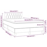 thumbnail of vidaXL Boxspringbett mit Matratze & LED Dunkelgrün 120x200 cm Samt
