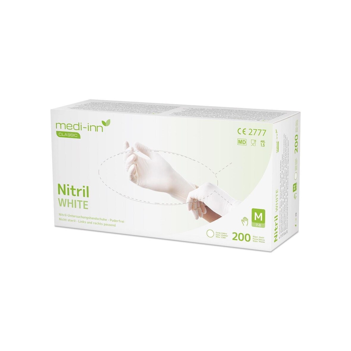Medi-Inn Nitrilhandschuhe Nitril White - Gr. S - 2000 Einmalhandschuhe