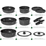 thumbnail of Batterie de cuisine 11 pièces avec poignées amovibles en Granit noir - Tous feux dont induction Just perfecto JL-998 usage non-intensif Just Perfecto