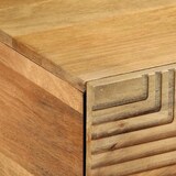 thumbnail of Mesa de centro marrón 80x50x40 cm madera maciza mango