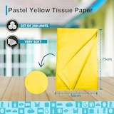 thumbnail of Seidenpapier Pastellgelb 50x75 cm – 250-Blatt-Packung für Floristen, Geschenke, Dekoration, Basteln und Versand
