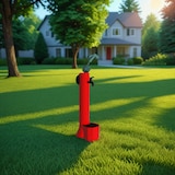 thumbnail of Red Fountain PRO Gartenbrunnen Modell Triton-pro. Doppelter Wasseranschluss, Korb am Boden und 7,5 m langer Schlauch. Für die Bewässerung des Gartens.