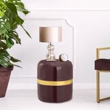 thumbnail of Beistell-Tisch Couchtisch rund ø 34 H 36 cm Lampentisch Sofatisch Metall und Emaille : purple