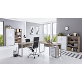 thumbnail of Büromöbel-Set TABOR PRO 1 in Eiche Sonoma / weiß Hochglanz, Arbeitszimmer Komplett-Set