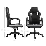thumbnail of HOMCOM Sedia da Gaming ad Altezza Regolabile, 71x61x108-118 cm, Nera