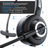 thumbnail of CSL - kabelloses Headset mit Ladestation - Mono Bluetooth Headset mit Mikrofon - USB Ladeport - Multipoint, Rauschunterdrückung - leicht
