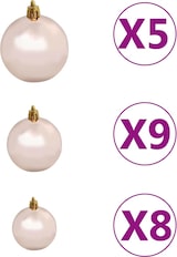 thumbnail of vidaXL Künstlicher Weihnachtsbaum mit Beleuchtung & Kugeln 150 cm Grün