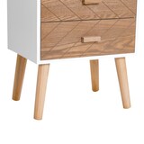 thumbnail of Mesita de Noche Madera con 4 Cajones Comoda Rústica Cajonera Mesilla Mueble para Dormitorio Armario Almacenamiento 40x30x75 cm
