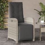 thumbnail of vidaXL Tuinstoelen 2 st verstelbaar voetensteun poly rattan lichtgrijs