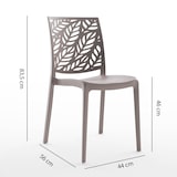 thumbnail of Set pranzo da interno ed esterno tavolo in alluminio, 4 sedie in polipropilene, impilabili, per cucina, giardino MILO+DAFNE-Tortora/Nero/Pietra