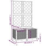 thumbnail of Helloshop26 - Hochbeet für Pflanzen Blumen Terrasse Garten mit Rankgitter 80 x 40 x 136 cm schwarzes PP 02_0038308