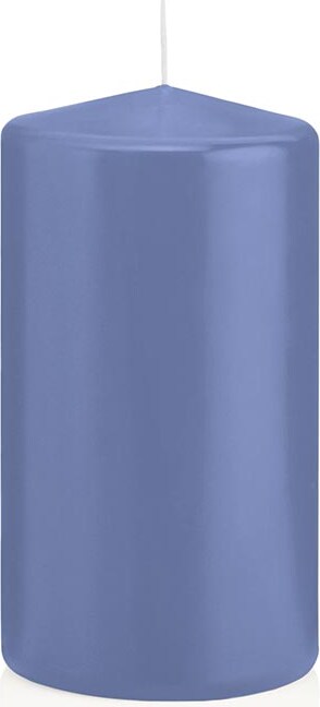Stumpenkerzen Grau-Blau 150 x Ø 58 mm, 16 Stück