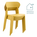 thumbnail of METRO PROFESSIONAL Silla apilable Gastro, plástico, amarillo mostaza