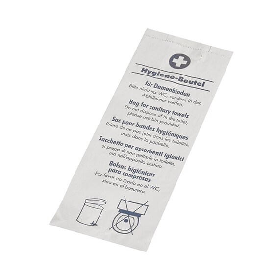 PAPSTAR 200 Hygienebeutel 28 cm x 11 cm x 5,5 cm weiss "bedruckt"