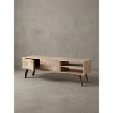 thumbnail of HiFi Lowboard SIKAR Mango Massivholz Landhaus TV Kommode 145x47x35cm, Fernsehschrank Unterschrank mit 2 Türen, Fernsehtisch Ablagefach,