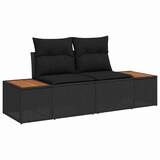 thumbnail of vidaXL Garten-Sofa-Set mit Kissen mit Speicher 11 pcs Schwarz