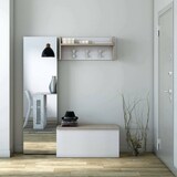 thumbnail of Dmora Baule Miltonia, Capiente box contenitore multiuso, Cassapanca moderna, 100% Made in Italy, 90x45h45 cm, Bianco e Rovere