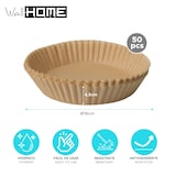 thumbnail of WellHome - Set mit 50 Airfryer-Backpapieren in Braun, Ø 16 x 4,5 cm