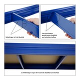 thumbnail of PROREGAL Etabli DINO réglable en hauteur, HxLxP 90x160x60cm, Capacité de charge 600kg, Bleu, Etabli d’Atelier, Table de Travail & Bricolage