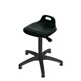 thumbnail of PROREGAL Hocker Jacksonville, Sitzhöhe 43-62cm, Ø 63cm, Tragfähigkeit 110kg, Polyurethane-Sitz, Kunststoff-Fußkreuz, Gleiter, Tragegriff, Schwarz