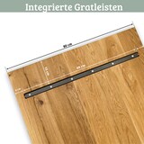 thumbnail of DELUKE® Massivholzplatte Eiche mit Baumkante ERIK - 160x80cm | Tischplatte rechteckig Holzplatte Arbeitsplatte aus Massivholz