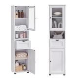 thumbnail of Helloshop26 - Mueble de baño columna 40 x 30 x 165 cm con estantes regulables armarios puertas cajones compartimento ahorrador de 12_0006522