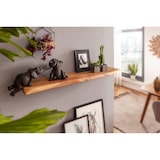 thumbnail of FineBuy Wandregal Baumkante Akazie Holz Design Schweberegal Regal Massiv Natur