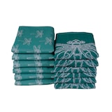 thumbnail of DoubleDry Theedoeken en Keukenhanddoeken Set 12 st - 100% katoen - smaragdlibel, groenblauw