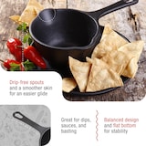 thumbnail of Victoria Cazo Cocina Inducción Hierro Fundido Esmaltado Salsero 0,4 L, Apto Barbacoa, Horno, Cast Iron, VIC-34870, Negro