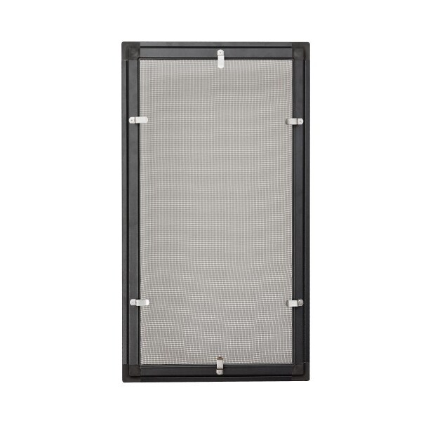 Fliegengitter Moskitonetz anthrazit Alu Rahmen Mückengitter 80x100 cm