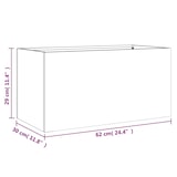 thumbnail of vidaXL Pflanzkübel Schwarz 62x30x29 cm Stahl