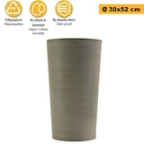 thumbnail of Pot de Fleurs Conique Gris Ø30cm H52cm - Pot de Fleurs Haut en Plastique Recyclé - Design Italien ARTPLAST