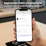 thumbnail of Plaque avis Google NFC connectée avec QR code Viewup - 10x10cm - Acrylique rigide - Noir