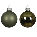 thumbnail of 10 Weihnachtskugeln Glas 6cm matt & glänzend Christbaumkugeln Weihnachtsbaumkugeln Christbaumschmuck Weihnachtsbaumschmuck Deko Rosmarin