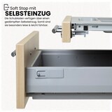 thumbnail of bümö Rollcontainer mit Hängeregister für Hängeordner, Container abschließbar in Nussbaum - Rollwagen mit Hängeregistratur als Schreibtisch