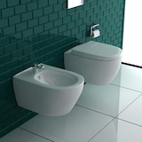 thumbnail of Spülrandloses Hänge-WC & Bidet mit Überlauf & Quick-Release D-Form WC-Sitz mit Absenkautomatik & inkl. Befestigungsmaterial | Komplett-Set |