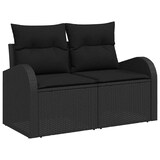 thumbnail of vidaXL Garten-Sofa-Set mit Kissen 14 pcs Schwarz Poly Rattan