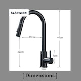 thumbnail of JANA | Torneira de cozinha extraível de aço inox premium preto mate | Torneira misturadora arco alto | T gastro alta pressão 360° giratória 2 conexões