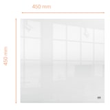 thumbnail of Pizarra acrílica de sobremesa o mural NOBO, 450X450 mm, transparente.