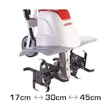 thumbnail of Elektrische rotovator 1500W Werkbreedte 17-45cm 6 messen - Werkdiepte 23cm Grondbewerking tuin IKRA