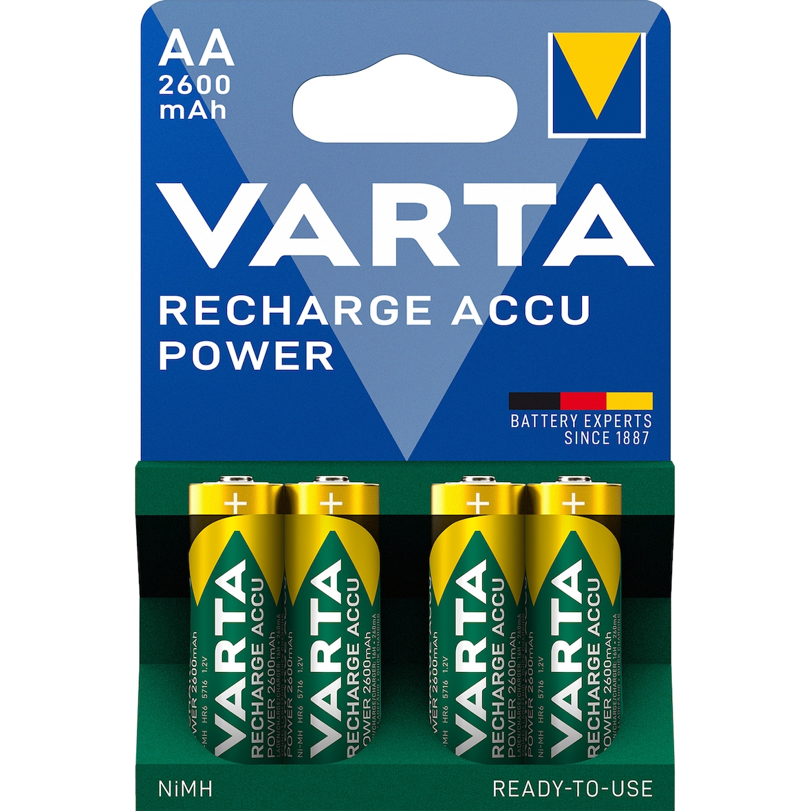 Varta pila recargable power    aa  hr6  2600mah           4st.