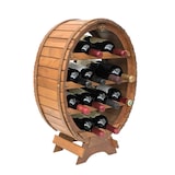 thumbnail of DanDiBo Weinregal Holz Stehend Weinfass 12 Flaschen Braun gebeizt Flaschenregal Flaschenhalter Fass