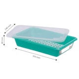 thumbnail of GILAC Bac plat HACCP avec grille + couvercle - 3 L - Vert G190136