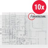 thumbnail of Rexel Prospekthüllen DIN A3 quer Genarbt Transparent 80 Mikron PP (Polypropylen) Öffnung oben 11 Löcher 224431 10 Stück