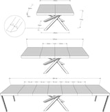 thumbnail of Ausziehtisch 120/380x90 cm Volantis Premium Zement anthrazit Beine