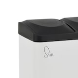 thumbnail of SVITA TC2X15 Mülleimer 30L 2x15 Treteimer Papierkorb Mülltrennung Stahl Weiß