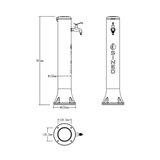 thumbnail of Schwarzer Gartenbrunnen Modell Triton mit Vorrüstung für Schnellanschluss Gartenschlauch. Durchmesser 15 Cm Höhe 100 Cm.