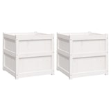 thumbnail of Helloshop26 - Pflanzkasten Hochbeet Blumenbeet Garten Terrasse 2er-Set massives weißes Kiefernholz 02_0039037